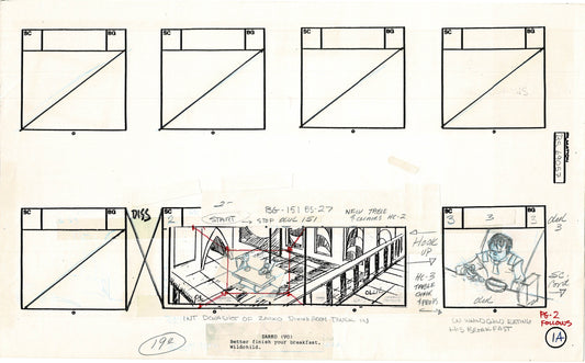 Bravestarr 1987 Production Animation Storyboard Page Filmation A-007