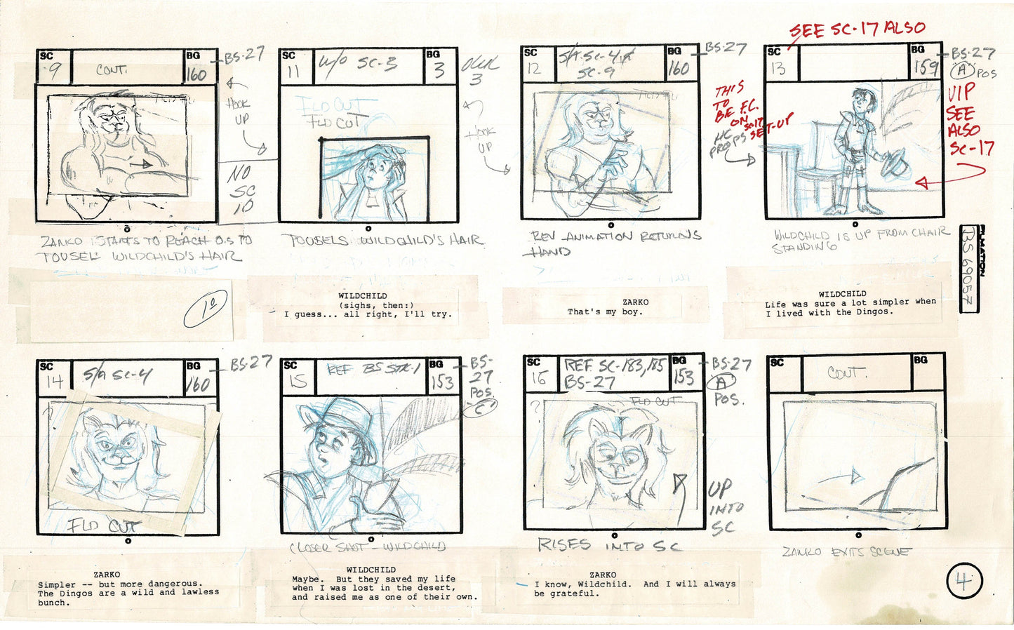 Bravestarr 1987 Production Animation Storyboard Page Filmation A-010