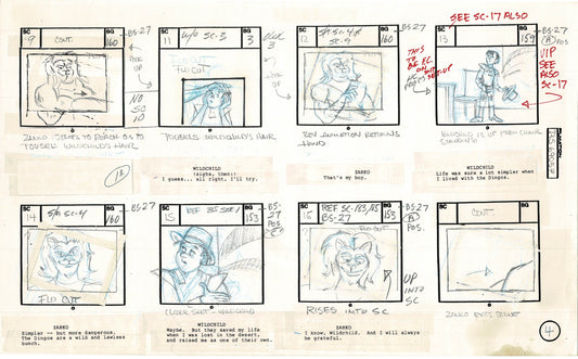 Bravestarr 1987 Production Animation Storyboard Page Filmation A-010