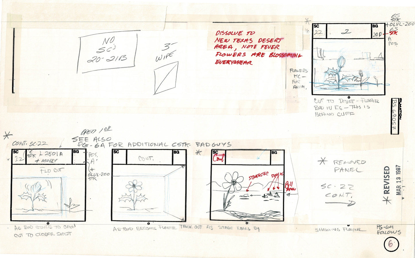 Bravestarr 1987 Production Animation Storyboard Page Filmation A-012