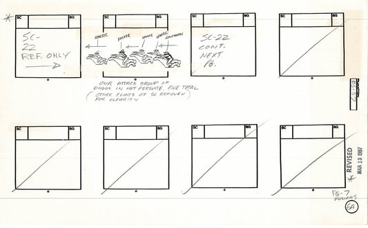 Bravestarr 1987 Production Animation Storyboard Page Filmation A-013