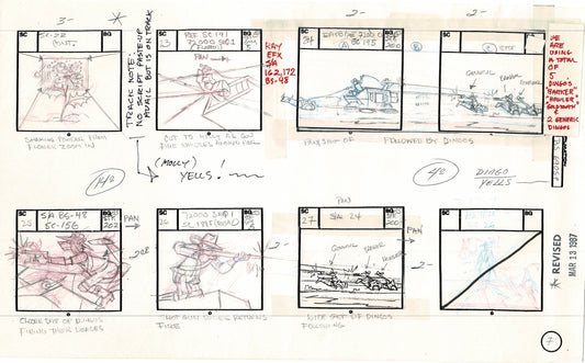 Bravestarr 1987 Production Animation Storyboard Page Filmation A-014