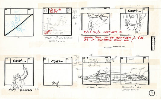 Bravestarr 1987 Production Animation Storyboard Page Filmation A-015