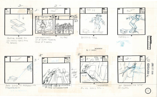 Bravestarr 1987 Production Animation Storyboard Page Filmation A-018