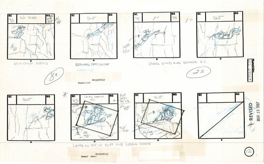 Bravestarr 1987 Production Animation Storyboard Page Filmation A-019