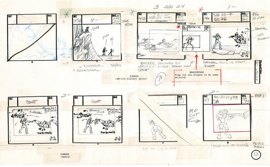 Bravestarr 1987 Production Animation Storyboard Page Filmation A-020