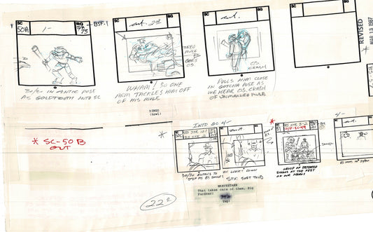 Bravestarr 1987 Production Animation Storyboard Page Filmation A-022