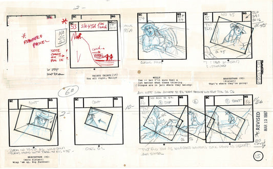 Bravestarr 1987 Production Animation Storyboard Page Filmation A-023