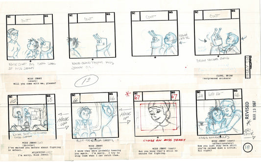 Bravestarr 1987 Production Animation Storyboard Page Filmation A-026