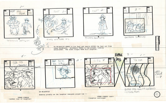 Bravestarr 1987 Production Animation Storyboard Page Filmation A-029