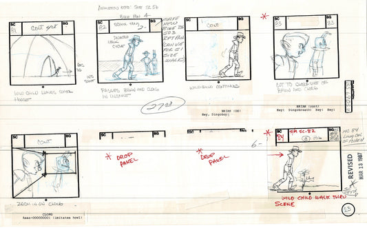 Bravestarr 1987 Production Animation Storyboard Page Filmation A-031