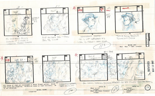 Bravestarr 1987 Production Animation Storyboard Page Filmation A-032