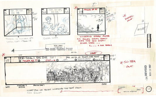 Bravestarr 1987 Production Animation Storyboard Page Filmation A-033