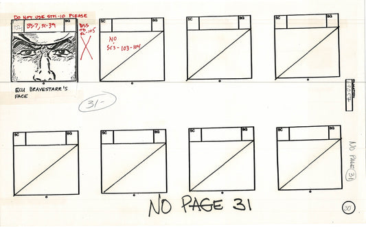 Bravestarr 1987 Production Animation Storyboard Page Filmation A-038