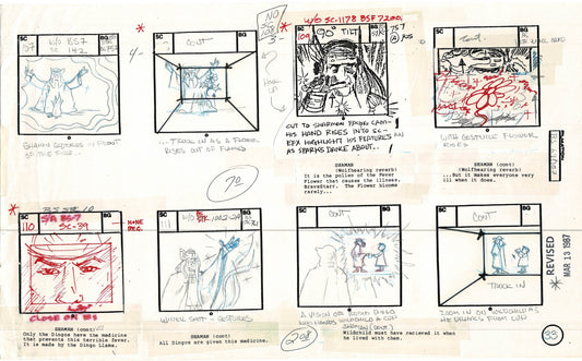 Bravestarr 1987 Production Animation Storyboard Page Filmation A-040