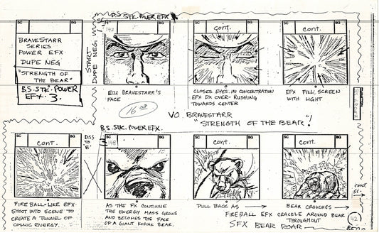 Bravestarr 1987 Production Animation Storyboard Page Filmation A-050