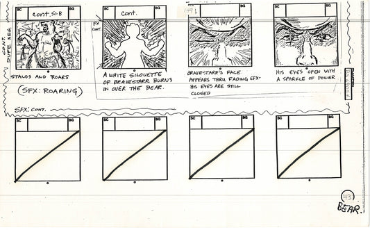 Bravestarr 1987 Production Animation Storyboard Page Filmation A-051