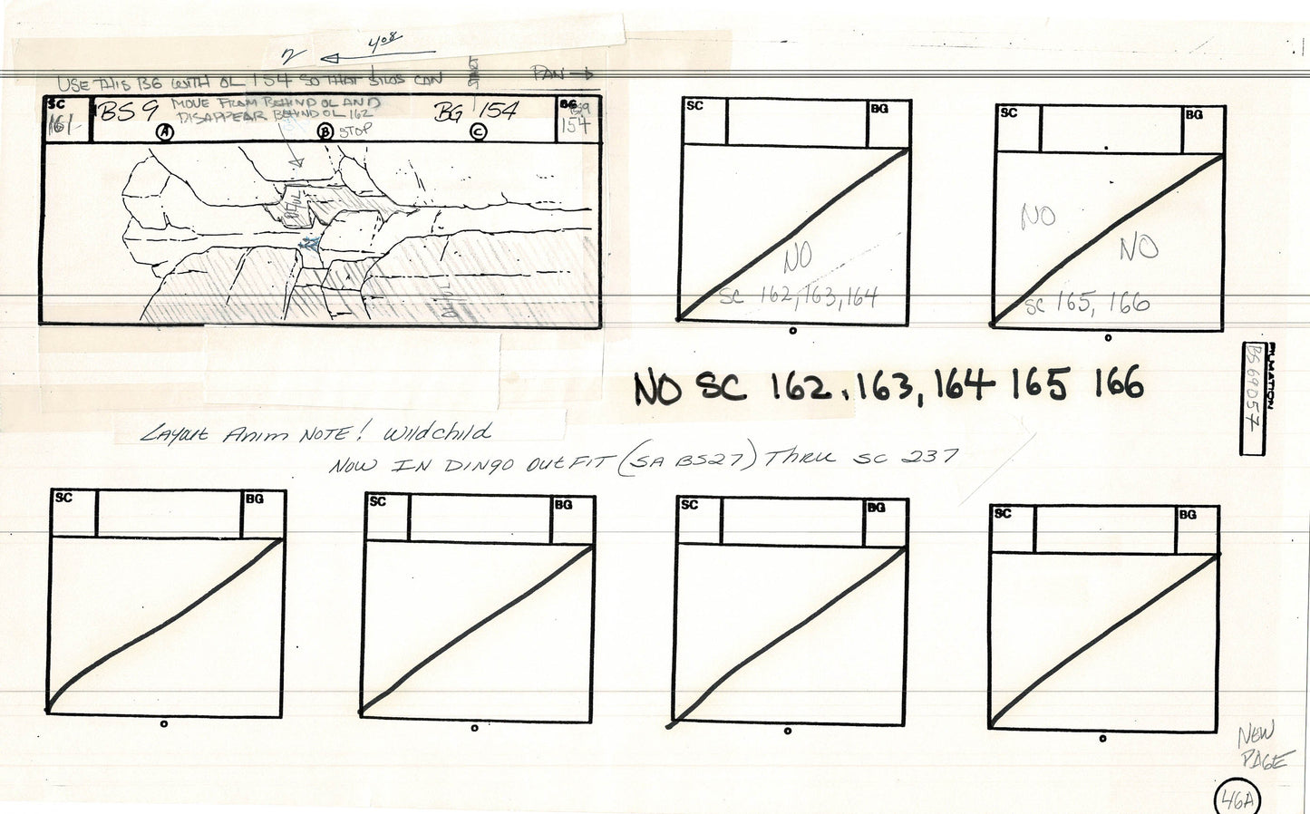 Bravestarr 1987 Production Animation Storyboard Page Filmation A-055