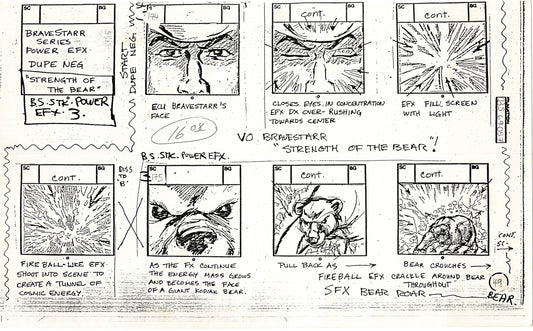 Bravestarr 1987 Production Animation Storyboard Page Filmation A-060