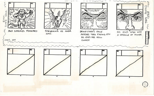 Bravestarr 1987 Production Animation Storyboard Page Filmation A-064