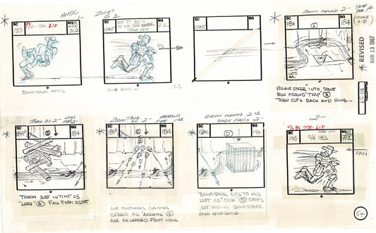 Bravestarr 1987 Production Animation Storyboard Page Filmation A-065