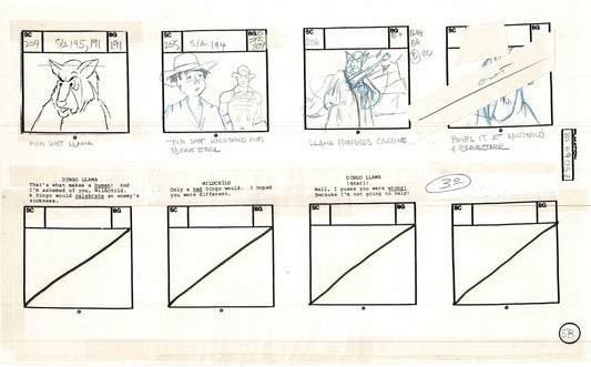 Bravestarr 1987 Production Animation Storyboard Page Filmation A-070