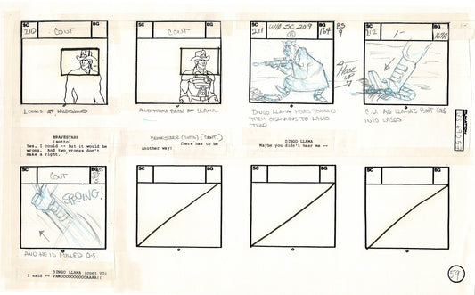 Bravestarr 1987 Production Animation Storyboard Page Filmation A-072