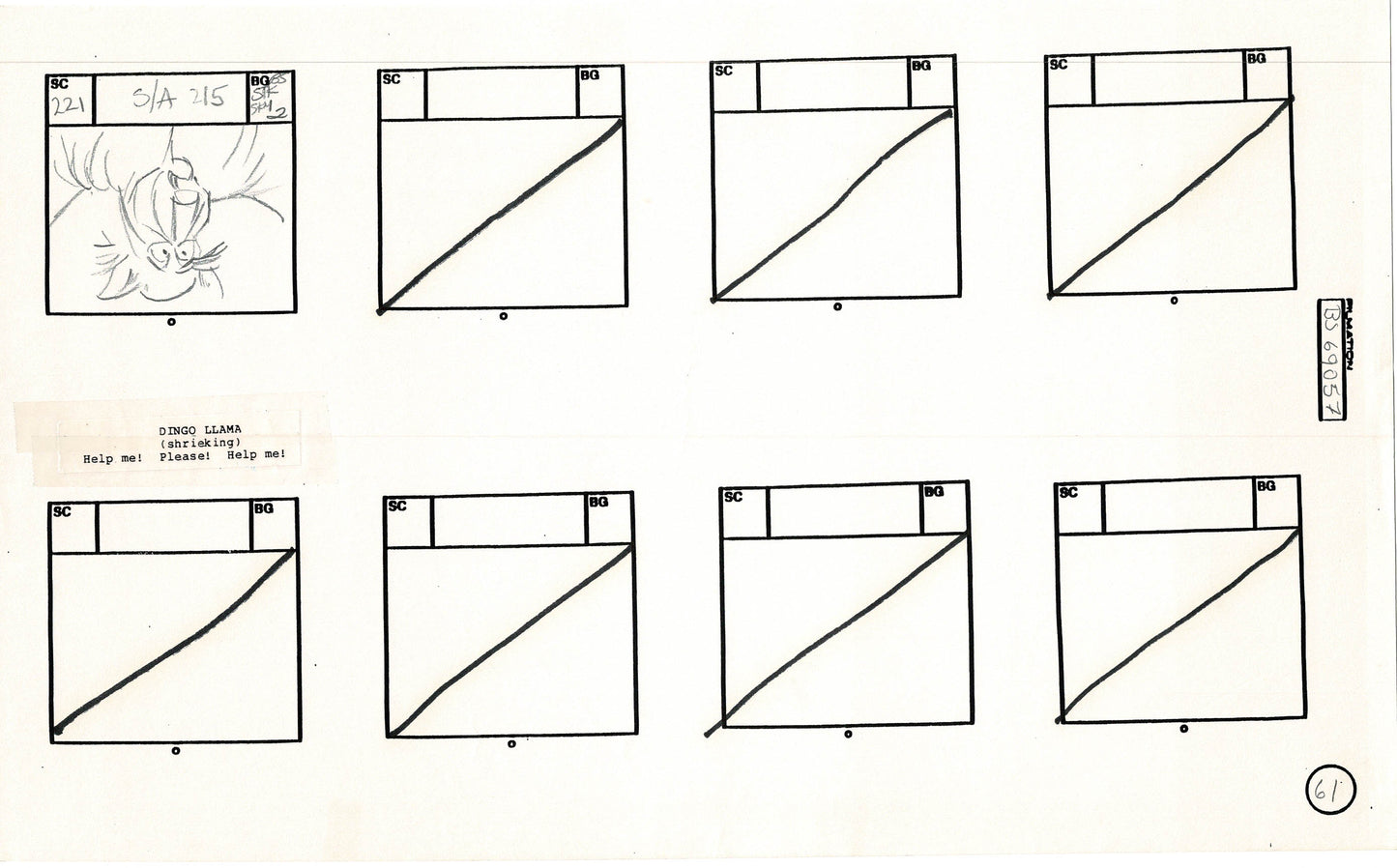 Bravestarr 1987 Production Animation Storyboard Page Filmation A-075