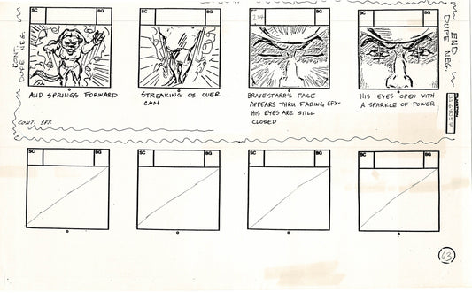 Bravestarr 1987 Production Animation Storyboard Page Filmation A-077