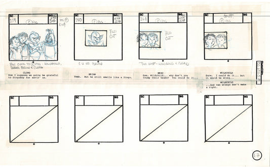 Bravestarr 1987 Production Animation Storyboard Page Filmation A-081