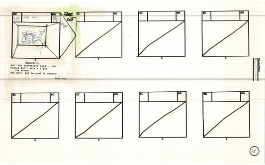 Bravestarr 1987 Production Animation Storyboard Page Filmation A-085