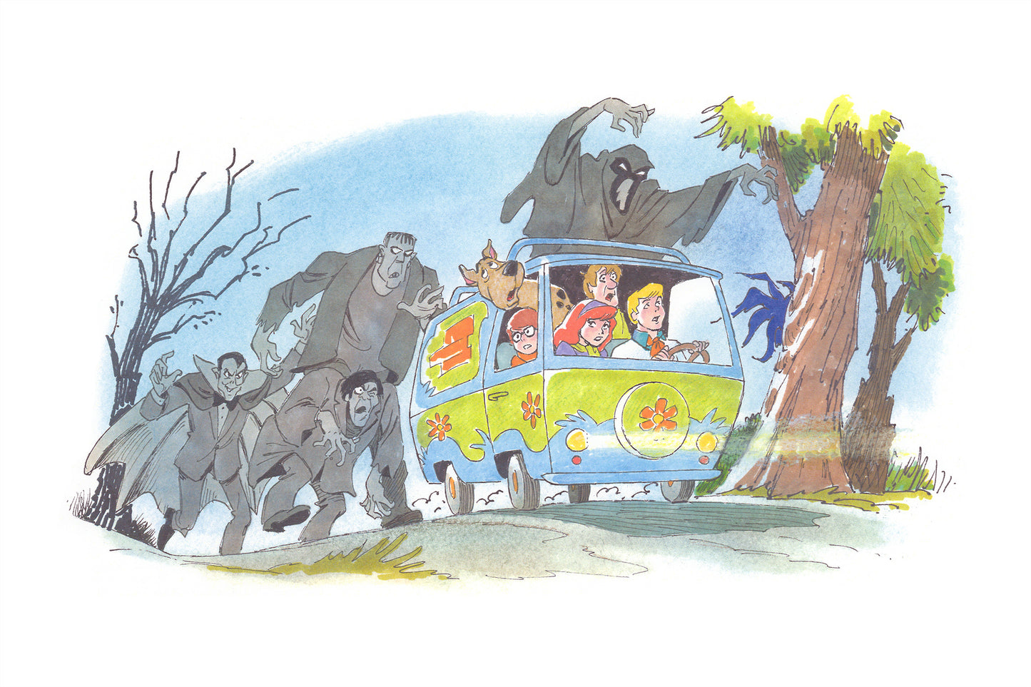 Scooby-Doo Bob Singer SIGNED Limited Edition Giclee Print on Paper - Fright Night - ARTIST PROOF Edition of 25