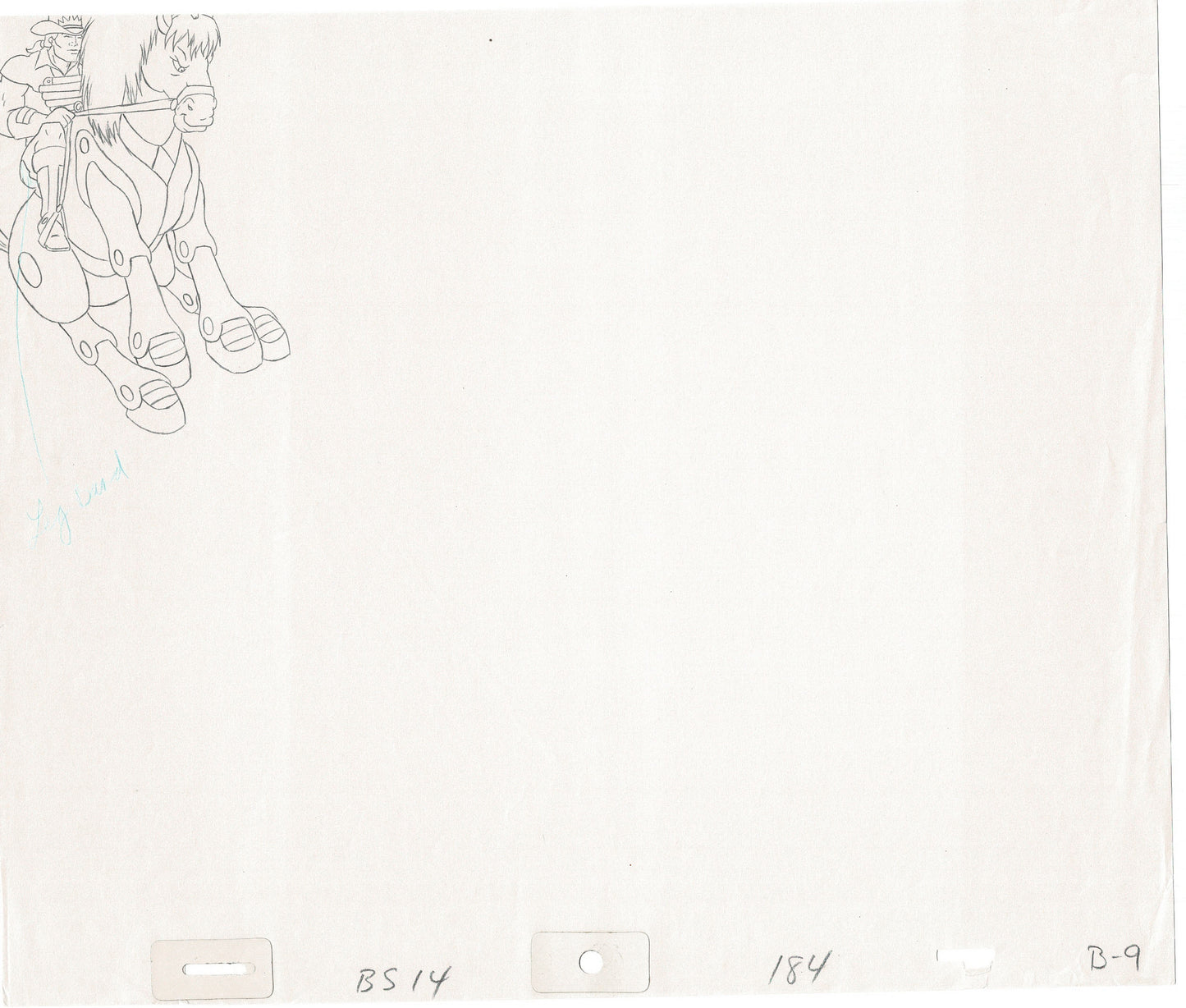 LOT OF 10 Bravestarr Production Animation Cel Drawings Filmation 1988 A1-10