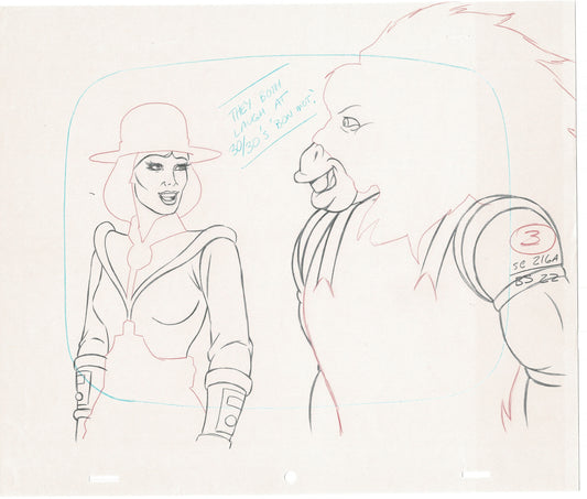 LOT OF 10 Bravestarr Production Animation Cel Drawings Filmation 1988 A31-40