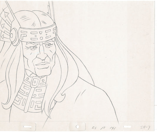 LOT OF 10 Bravestarr Production Animation Cel Drawings Filmation 1988 A91-100