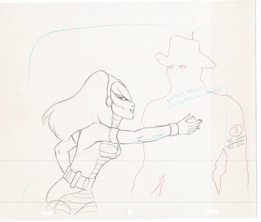 LOT OF 10 Bravestarr Production Animation Cel Drawings Filmation 1988 D311-320