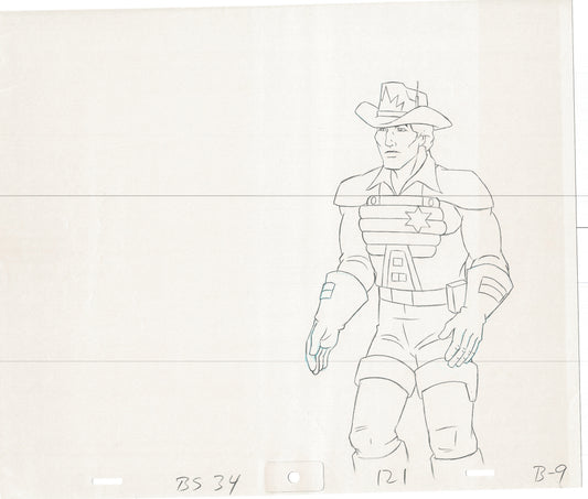 LOT OF 10 Bravestarr Production Animation Cel Drawings Filmation 1988 D351-360