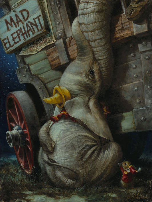 Dumbo Walt Disney Fine Art Heather Edwards Signed Limited Edition of 30 on Canvas "Baby of Mine" - PRE