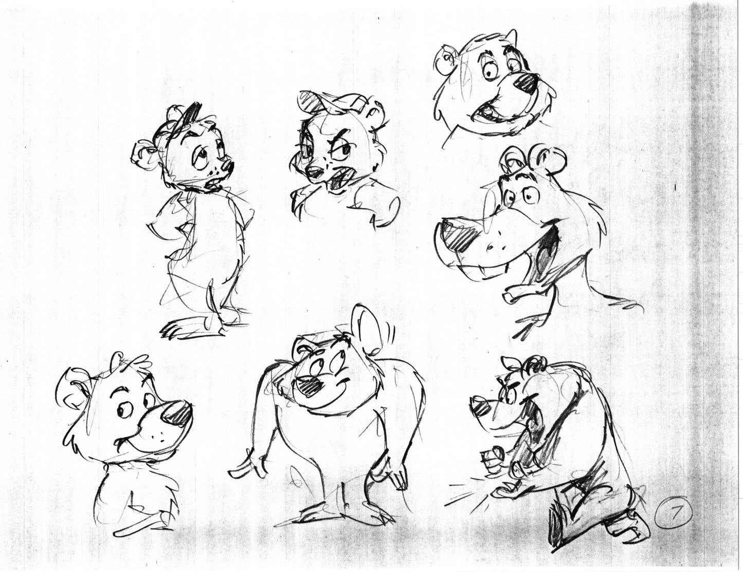 LOT of 64 Pages Baloo & Randy TALESPIN Disney Production Animation Materials from Animators Estate