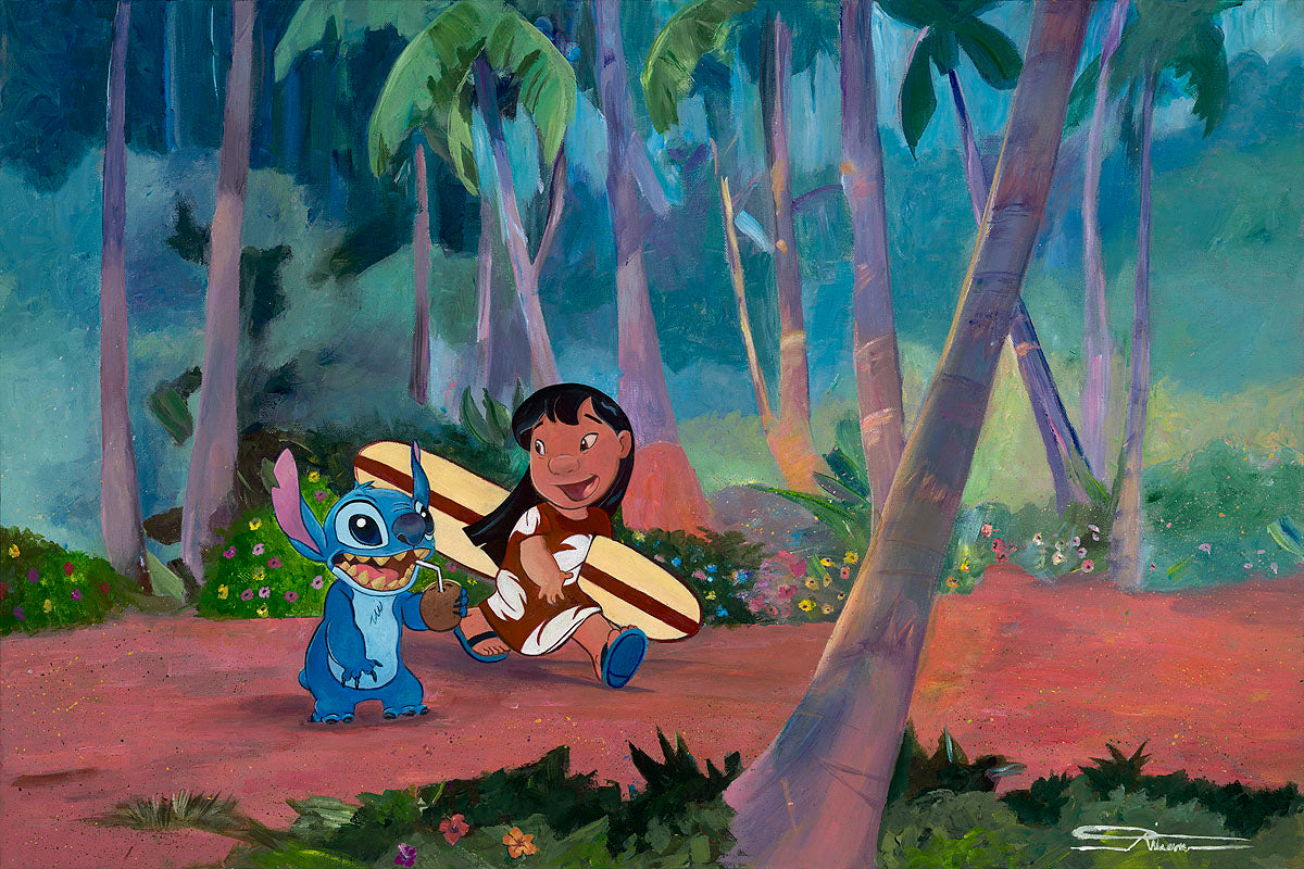 Lilo & Stitch Walt Disney Fine Art Arienne Boley Signed Limited Edition of 95 Print on Canvas - Friendship Goals