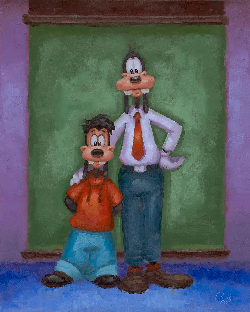 Goof Troop Walt Disney Fine Art Christophe Bouchard Signed Limited Edition of 95 Print on Canvas A Goofy Family Portrait