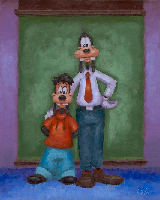 Goof Troop Walt Disney Fine Art Christophe Bouchard Signed Limited Edition of 95 Print on Canvas A Goofy Family Portrait