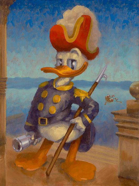 Donald Duck Walt Disney Fine Art Christophe Bouchard Signed Limited Edition of 95 Print on Canvas Admiral