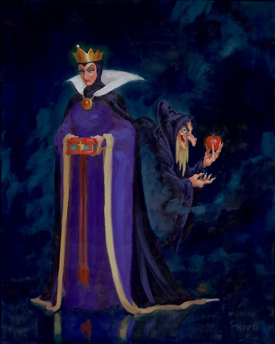 Snow White and the Seven Dwarfs Walt Disney Fine Art Christophe Bouchard Signed Limited Edition of 50 Canvas Print The Evil Queen