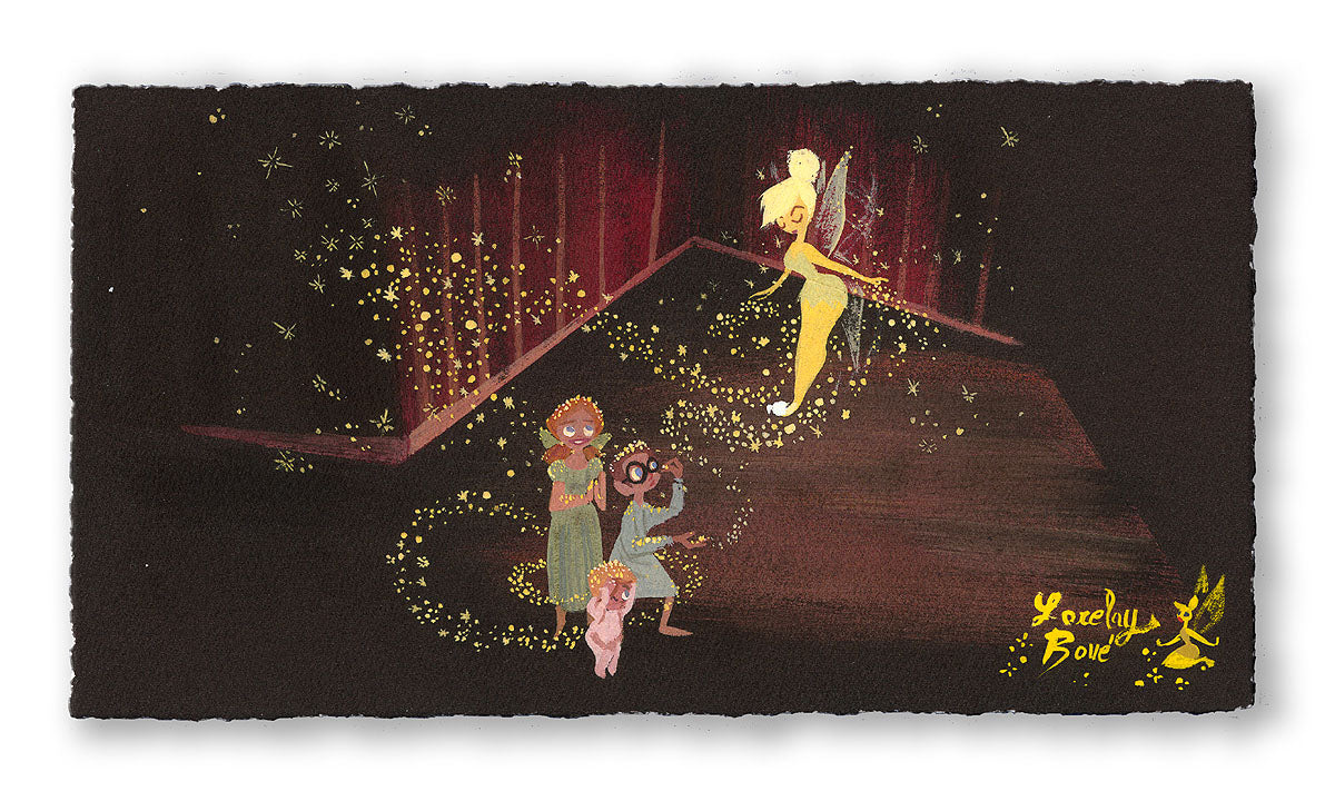 Peter Pan Tinker Bell Walt Disney Fine Art Lorelay BOVÉ Signed Limited Edition of 95 Print on Paper "Pixie Dust"