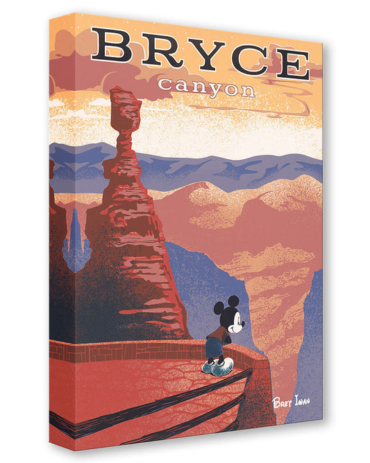 Mickey Mouse Walt Disney Fine Art Bret Iwan Limited Edition of 1500 TOC Treasures on Canvas Print "Bryce Canyon" National Park