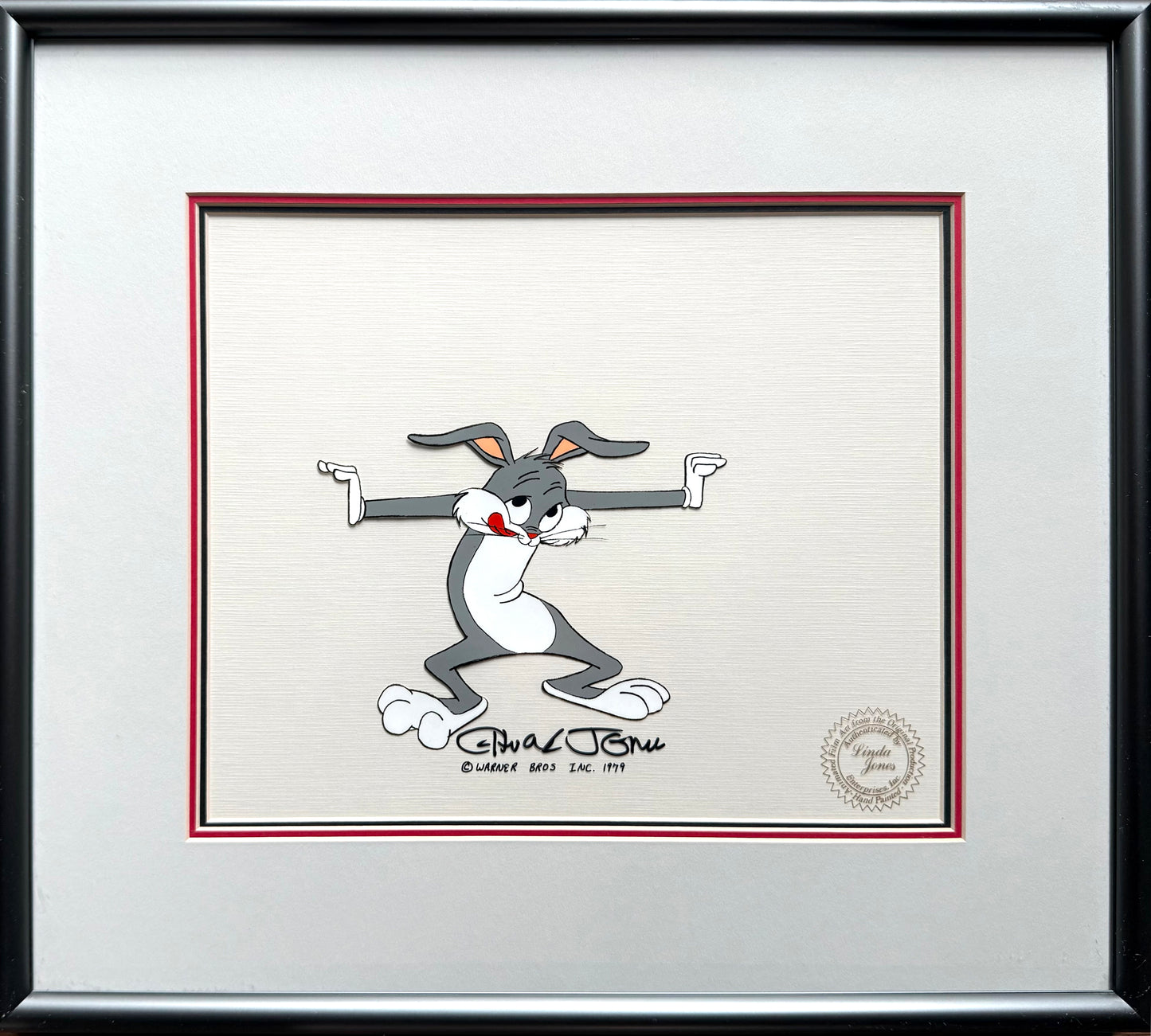 Bugs Bunny Chuck Jones SIGNED Movie Original Production Animation Cel Looney Tunes Warner Brothers 1988 Framed AT