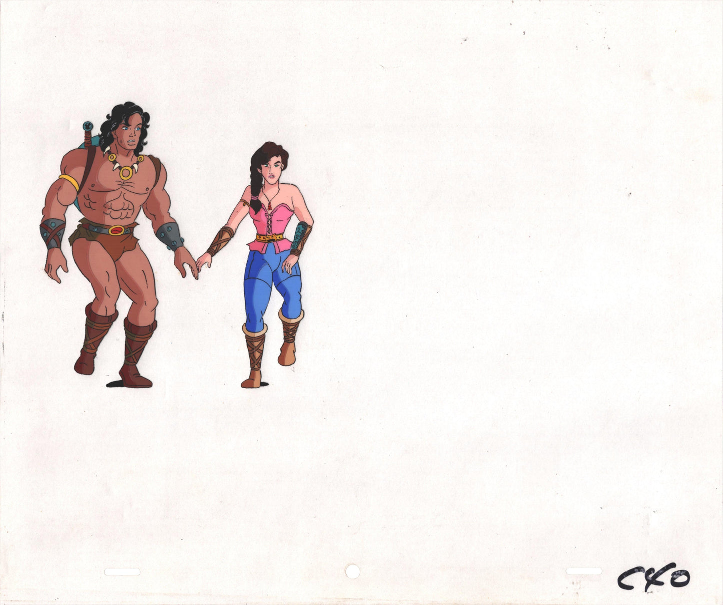 Conan The Adventurer Cartoon 2 LOT Production Animation Cel Sunbow 1992-93 c4/40