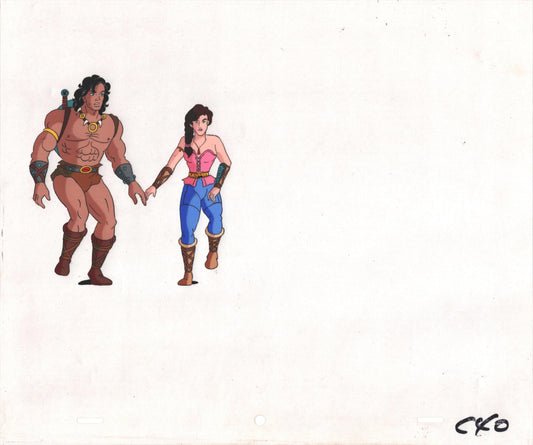 Conan The Adventurer Cartoon 2 LOT Production Animation Cel Sunbow 1992-93 c4/40