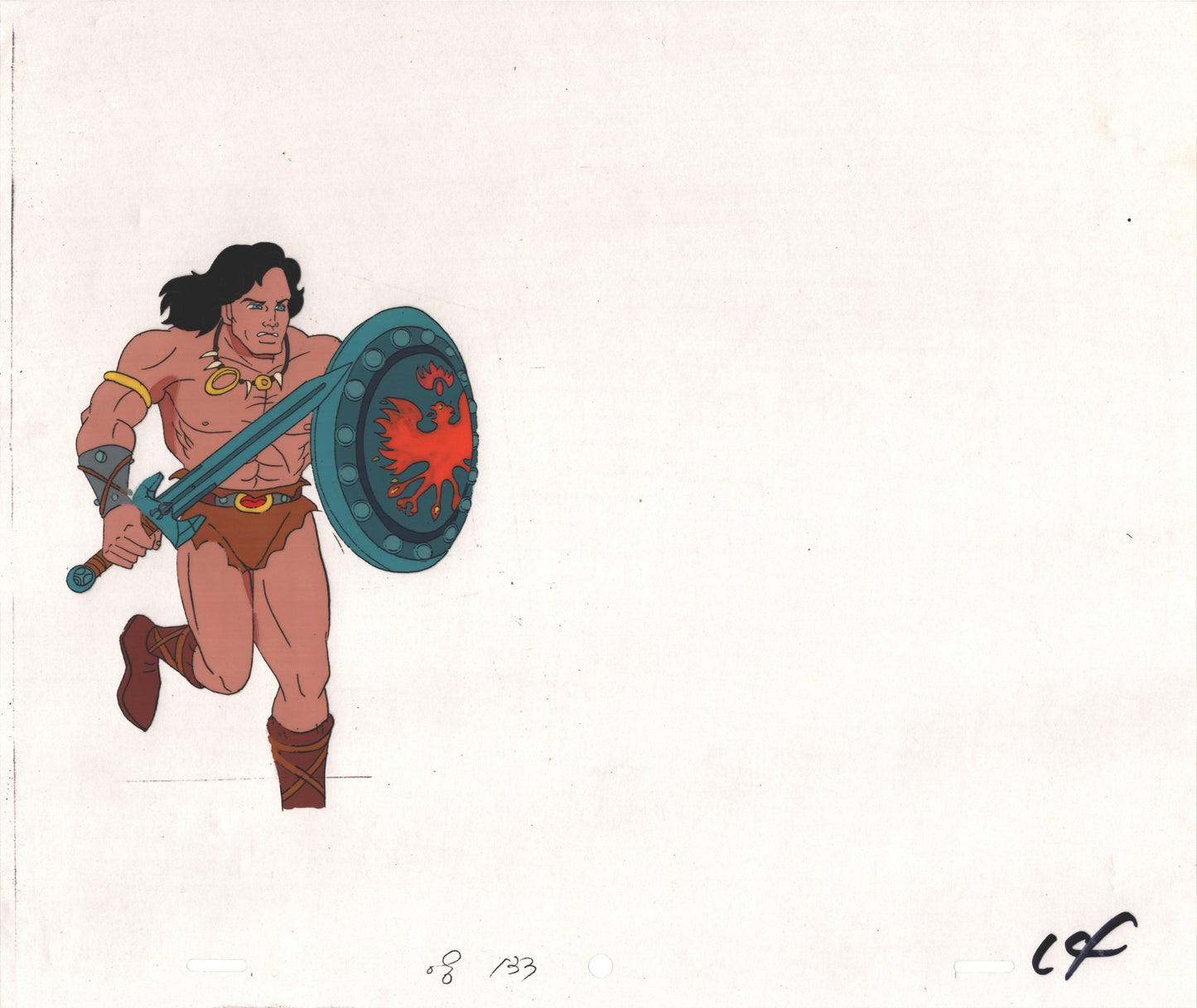 Conan The Adventurer Cartoon 2 LOT Production Animation Cel Sunbow 1992-93 c4/40